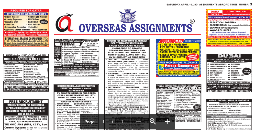 Assignment Abroad Times 02nd June 2021
