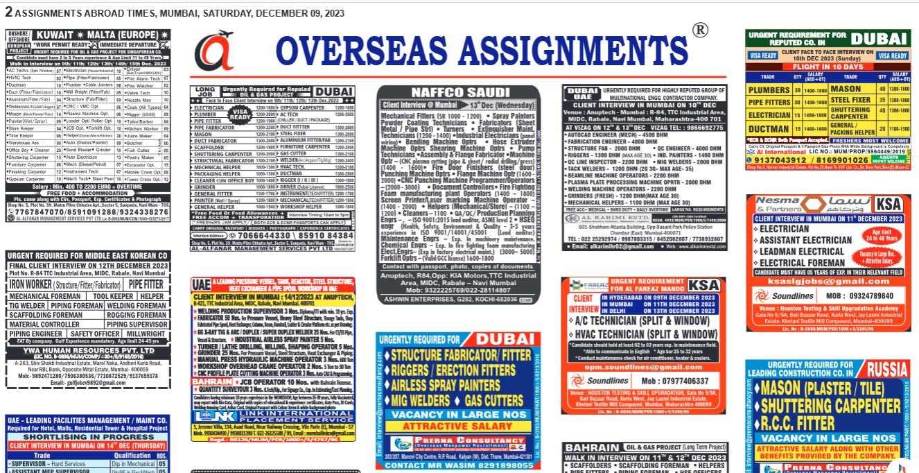 assignment abroad times 7 jan 2023