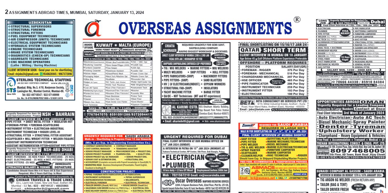 assignment abroad times January 2024