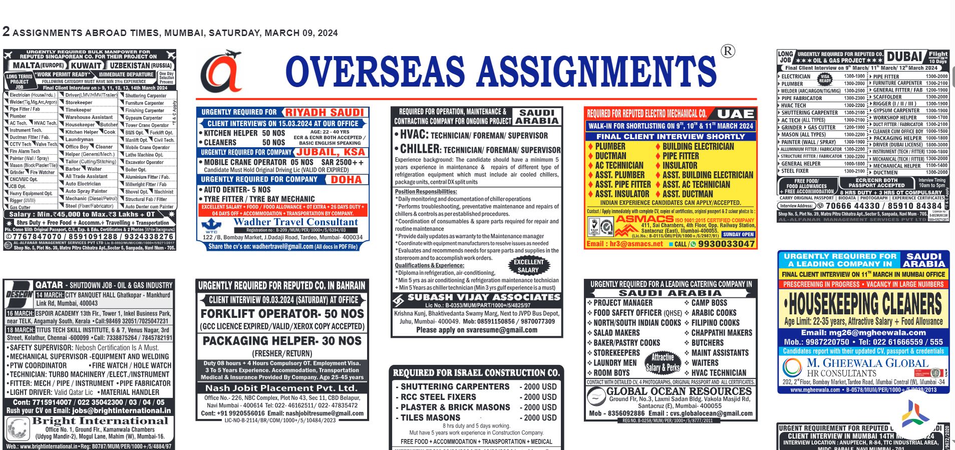assignment abroad times 09th March 2024 download