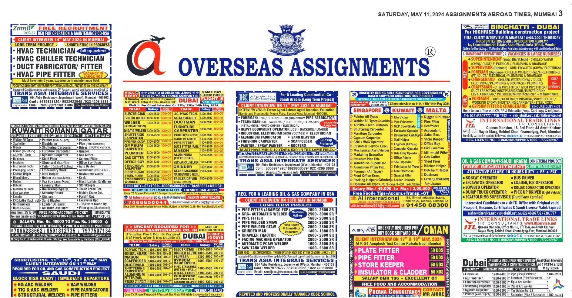 assignment abroad times jobs