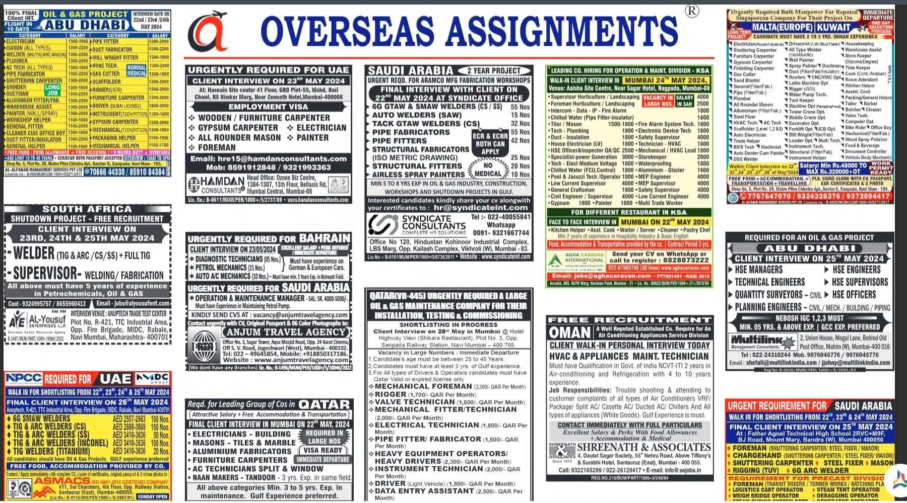 assignment overseas newspaper