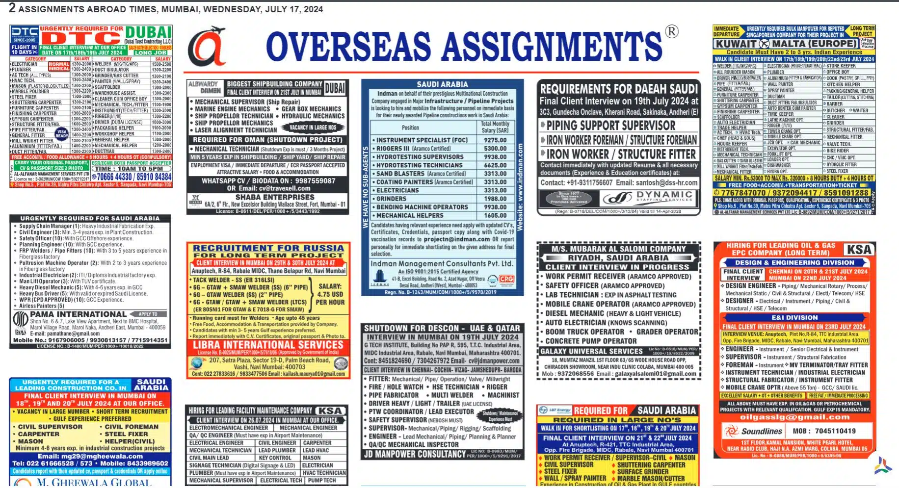 assignment abroad newspaper