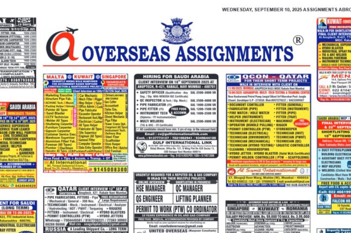 Assignment Abroad Times 10th Sept 2025