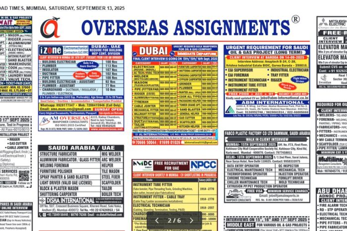 Assignment Abroad Times 13th Sept 2025
